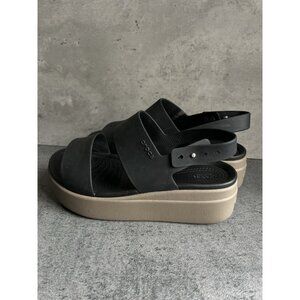 Lite Ride By Crocs Black And Tan Platform Sandal Size 6